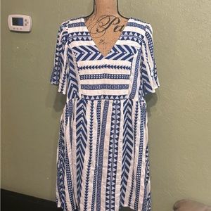 Old Navy blue mini dress size Large